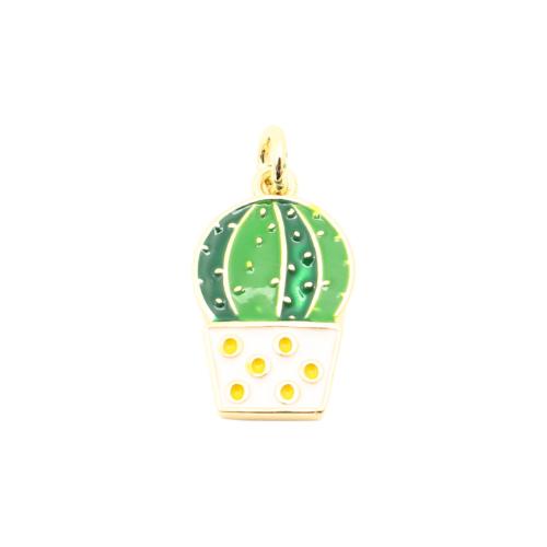 laiton Pendentif, Opuntia Stricta, DIY & émail Vendu par PC