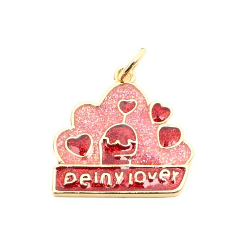 laiton Pendentif, DIY & émail, doré Vendu par PC