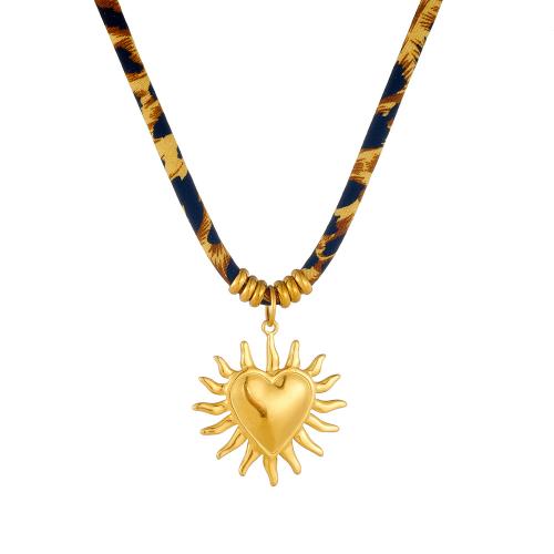 ステンレス鋼のジュエリーネックレス, 304ステンレススチール, とともに ウールコード, メッキ, ファッションジュエリー & 女性用, 金色, 売り手 パソコン