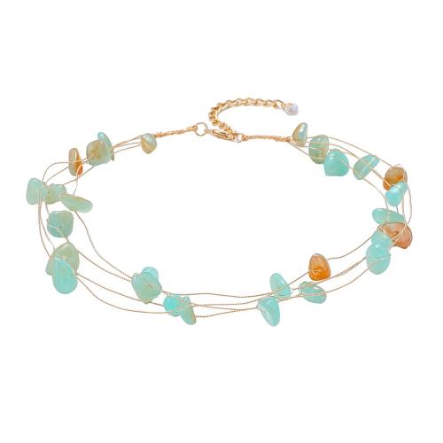 laiton collier, avec Acrylique, Placage, bijoux de mode & pour femme, Vendu par PC