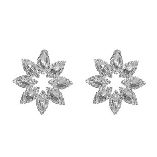 laiton boucle d oreille dormeuse, bijoux de mode & pour femme & avec strass, Vendu par paire