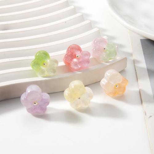 résine goutte, avec perle de plastique, fleur, DIY, plus de couleurs à choisir Vendu par PC