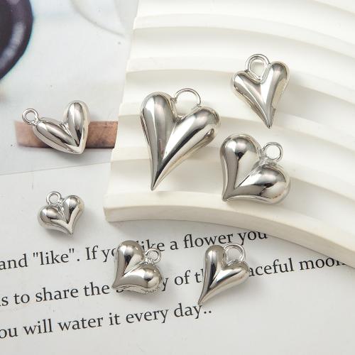 Brass Heart Pendants, plated, DIY nickel, lead & cadmium free 