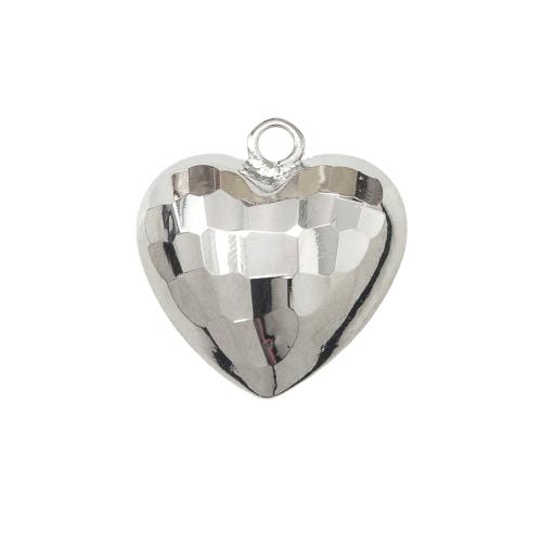 Brass Heart Pendants, plated, DIY nickel, lead & cadmium free 