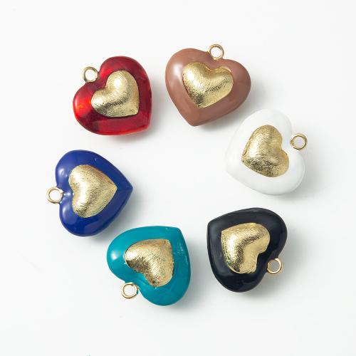 Brass Heart Pendants, plated, DIY & enamel nickel, lead & cadmium free 