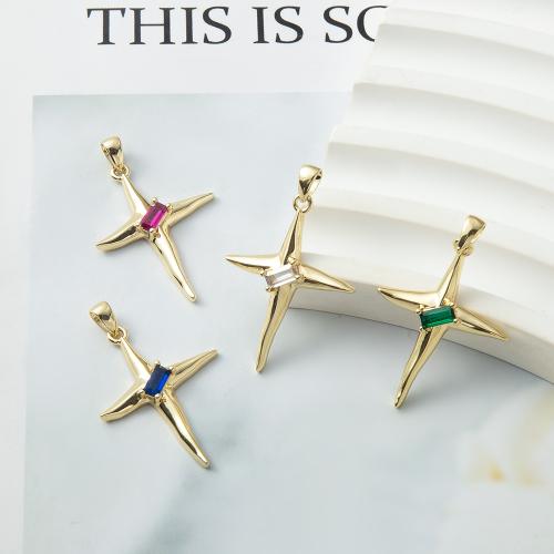 Cubique Pendentif en laiton zircon pavent, croix, Placage, DIY & pavé de micro zircon, plus de couleurs à choisir, protéger l'environnement, sans nickel, plomb et cadmium Vendu par PC