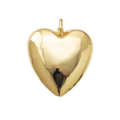 Brass Heart Pendants, plated, DIY, gold, nickel, lead & cadmium free 