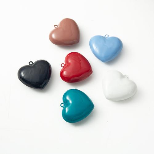 Pendentifs de Émail laiton , coeur, Placage, DIY & émail, plus de couleurs à choisir, protéger l'environnement, sans nickel, plomb et cadmium Vendu par PC