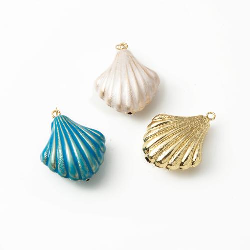 Pendentifs de Émail laiton , coquille, Placage, DIY & émail, plus de couleurs à choisir, protéger l'environnement, sans nickel, plomb et cadmium Vendu par PC