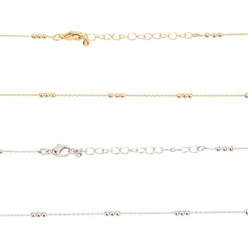 laiton collier, bijoux de mode & unisexe, plus de couleurs à choisir Environ 450 mm, Vendu par PC