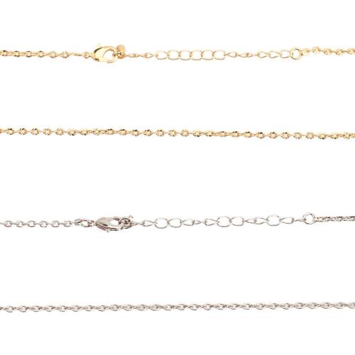 laiton collier, bijoux de mode & unisexe, plus de couleurs à choisir Environ 450 mm, Vendu par PC
