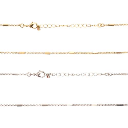 laiton collier, bijoux de mode & unisexe, plus de couleurs à choisir Environ 470 mm, Vendu par PC