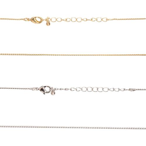 laiton collier, bijoux de mode & unisexe, plus de couleurs à choisir Environ 460 mm, Vendu par PC