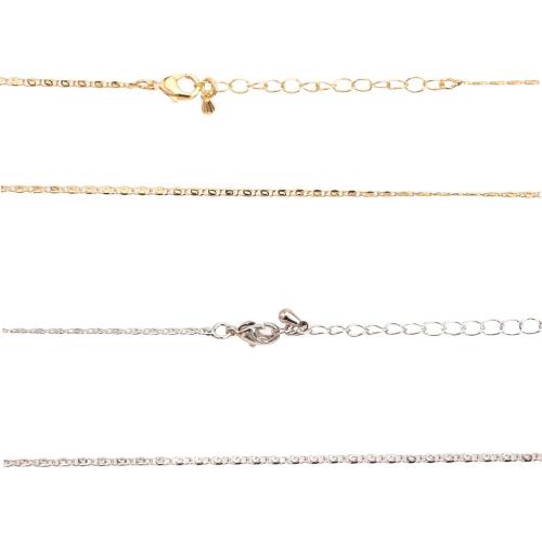 laiton collier, bijoux de mode & unisexe, plus de couleurs à choisir Environ 460 mm, Vendu par PC