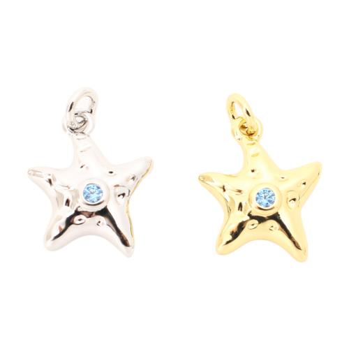 Cubique Pendentif en laiton zircon pavent, étoile de mer, DIY & pavé de micro zircon, plus de couleurs à choisir Vendu par PC