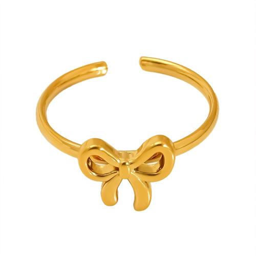 Bague en acier inoxydable, Acier inoxydable 304, Plaqué or 18K, bijoux de mode & styles différents pour le choix & pour femme, Vendu par PC