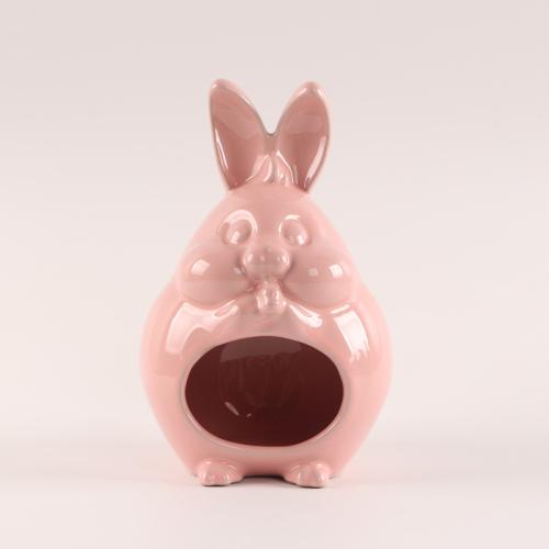 Porcelain Incense Burner, Rabbit, handmade, for home and office 