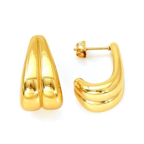 Boucle en acier inoxydable, Acier inoxydable 304, Plaqué or 18K, bijoux de mode & styles différents pour le choix & pour femme, plus de couleurs à choisir, Vendu par paire