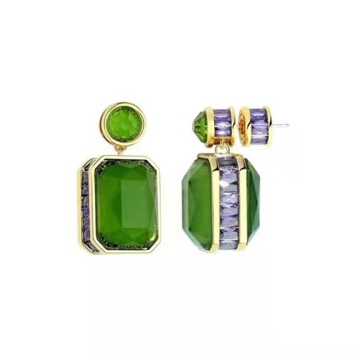 Cubic Zirconia Micro Pave Brass Earring, fashion jewelry & micro pave cubic zirconia & for woman [