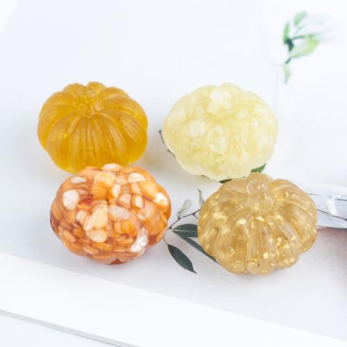 Gravier naturel décoration, avec résine, Citrouille, goutté d'époxy, différents matériaux pour le choix Vendu par PC