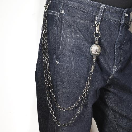 alliage de zinc chaîne de taille, avec fer, Placage, le style de punk & unisexe, Vendu par PC