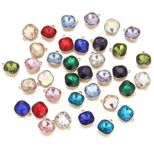 colgantes del acero inoxidable con cúbico zirconia, acero inoxidable 304, chapado en color dorado, Joyería & micro arcilla de zirconia cúbica, más colores para la opción, Vendido por UD