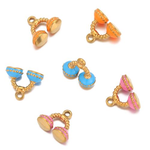 エナメル質のステンレス　ペンダント, 304ステンレススチール, ゴールドメッキ, ファッションジュエリー, 無色, 5パソコン/バッグ, 売り手 バッグ