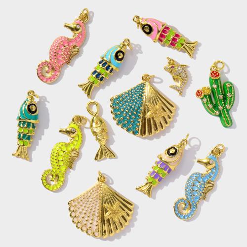 Strass Messing Anhänger, plattiert, DIY & Emaille & mit Strass, keine, frei von Nickel, Blei & Kadmium, 3PCs/Tasche, verkauft von Tasche