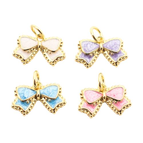 laiton Pendentif, Noeud papillon, Placage de couleur d'or, DIY & émail, plus de couleurs à choisir Vendu par PC