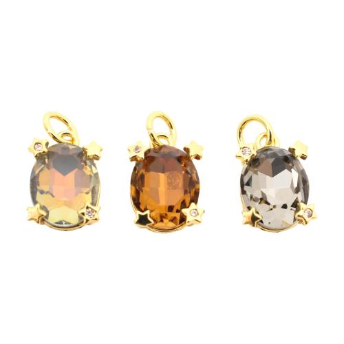 Cubique Pendentif en laiton zircon pavent, Placage de couleur d'or, DIY & pavé de micro zircon, plus de couleurs à choisir Vendu par PC