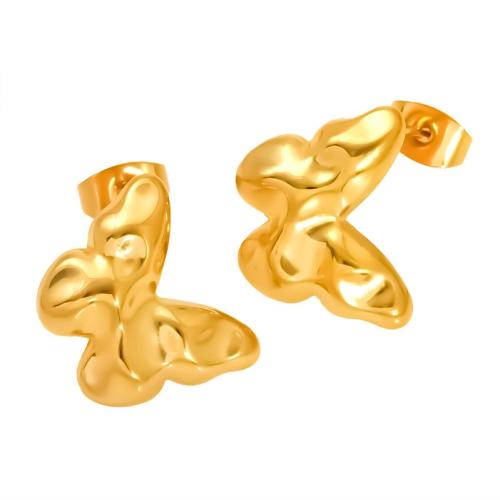 Boucle en acier inoxydable, Acier inoxydable 304, Plaqué or 18K, bijoux de mode & styles différents pour le choix & pour femme, Vendu par paire