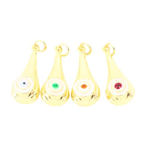 laiton Pendentif, larme, Placage de couleur d'or, DIY & émail, plus de couleurs à choisir Vendu par PC