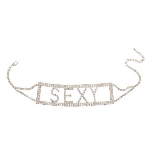 laiton Collier Tour de cou, bijoux de mode & pour femme & avec strass, plus de couleurs à choisir, Vendu par PC