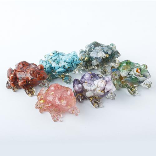 pierre gemme décoration, avec résine, grenouille, goutté d'époxy, différents matériaux pour le choix Vendu par PC