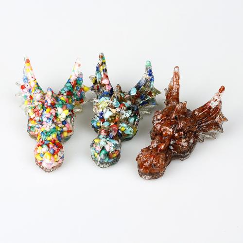 pierre gemme décoration, avec résine, dragon, goutté d'époxy, différents matériaux pour le choix Vendu par PC