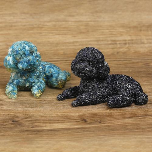 pierre gemme décoration, avec résine, chien, goutté d'époxy, différents matériaux pour le choix Vendu par PC