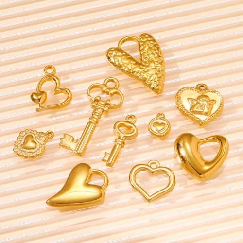 Stainless Steel Pendants, 304 Stainless Steel, gold color plated, DIY, golden 