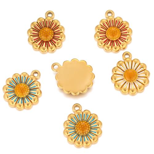 Acier inoxydable 304 Pendentif, Placage de couleur d'or, DIY & émail, plus de couleurs à choisir Vendu par sac