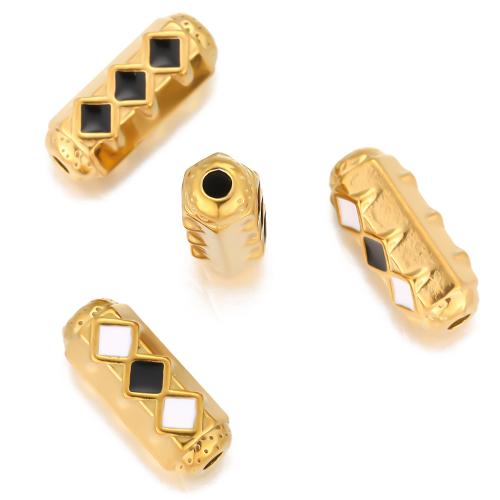 304 Stainless Steel Beads, gold color plated, DIY & enamel 