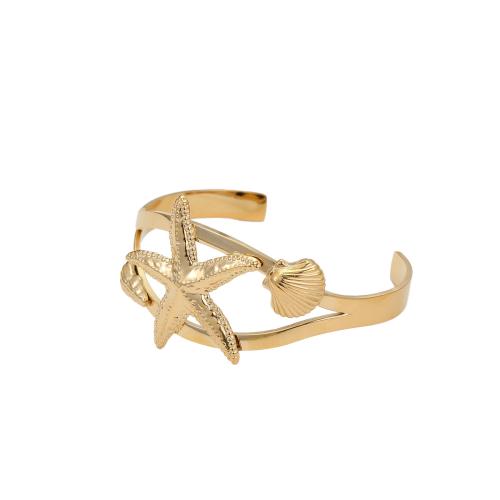 Acier inoxydable 304 bracelet manchette, Plaqué or 18K, styles différents pour le choix & pour femme & creux, Vendu par PC[