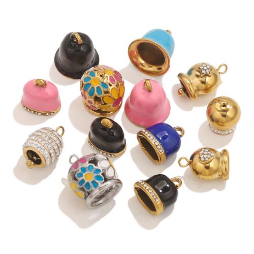 Pendentifs en acier inoxydable émail, Acier inoxydable 304, Placage, DIY & styles différents pour le choix & avec strass, plus de couleurs à choisir Vendu par sac[