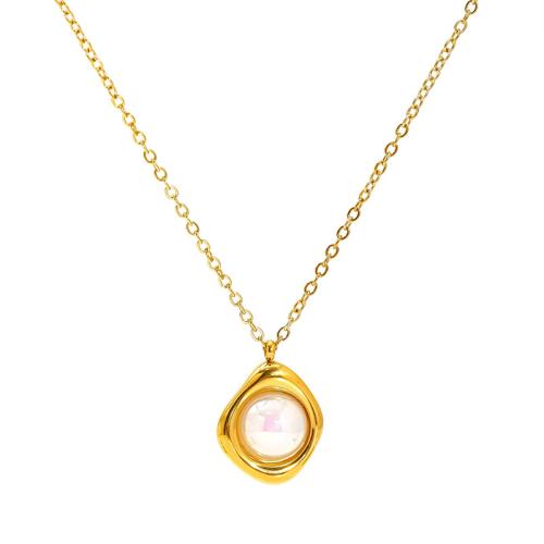 ステンレス鋼のジュエリーネックレス, 304ステンレススチール, とともに プラスチック製パール, 18Kゴールドメッキ, ファッションジュエリー & 異なるスタイルを選択 & 女性用, 売り手 パソコン