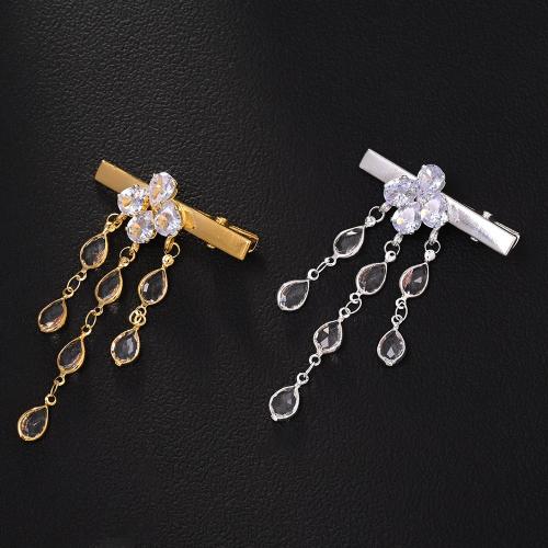Alliage de cuivre Clip bec, Placage, bijoux de mode & pour femme & avec strass, plus de couleurs à choisir, Vendu par PC