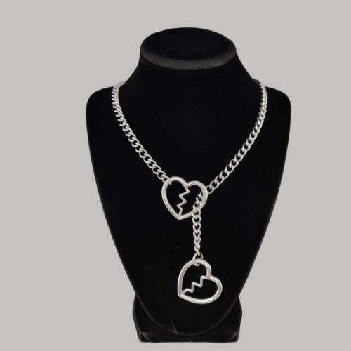 Titanium Steel Jewelry Necklace, Heart, plated, fashion jewelry 