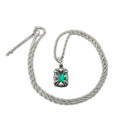 ステンレス鋼のジュエリーネックレス, 304ステンレススチール, とともに ラインストーンライン, とともに 5cm エクステンダチェーン, フレンチロープチェーン & ファッションジュエリー & ユニセックス, オリジナルカラー, Pendant : 長さ:50 センチ, 売り手 パソコン