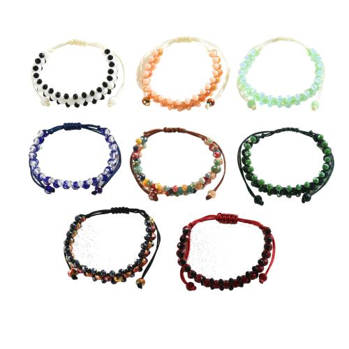 Bracelets de cristal, avec Cordon de noeud, fait à la main, bijoux de mode & pour femme, plus de couleurs à choisir, Vendu par PC