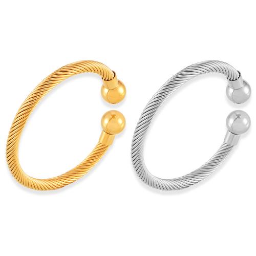 Titanium Steel Bracelet & Bangle, plated, fashion jewelry & for woman 