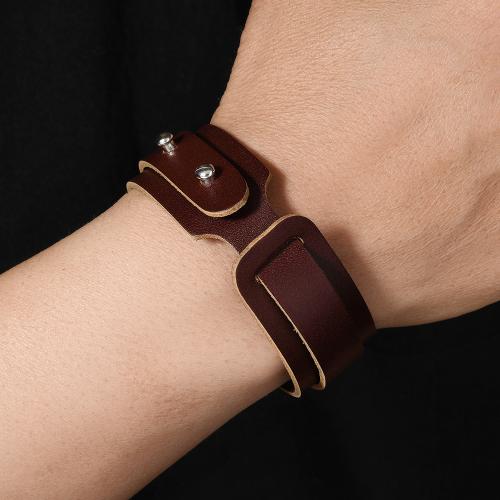 Kuhhaut Armband, mit Zinklegierung, handgemacht, Vintage & einstellbar & für den Menschen, keine, verkauft von PC