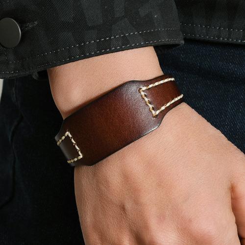 Kuhhaut Armband, mit Zinklegierung, handgemacht, Vintage & unisex, keine, verkauft von PC