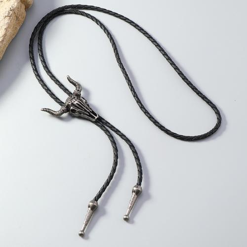 cuir PU collier, avec alliage de zinc, mouton, fait à la main, Vintage & unisexe, plus de couleurs à choisir, Vendu par PC[